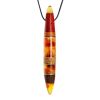 Handcrafted Wooden Pendant With Amber And Brass The Indonesia, image 