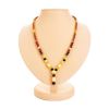 Multicolor Amber Ball Beaded Necklace With Dangle, image 