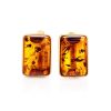 Cognac Amber Earrings In Gold-Plated Silver The Copenhagen, image 