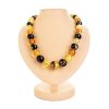 Multicolor Amber Ball Beaded Necklace, image 