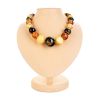 Exclusive Multicolor Amber Ball Beaded Necklace, image 