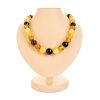 Multicolor Amber Ball Beaded Necklace, image 