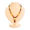 Multicolor Amber Ball Beaded Necklace With Pendant, image 