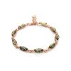 Link Amber Bracelet In Gold Plated Silver The Petal, image 