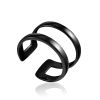 Bold Double Band Ring The ICONIC black edition, Ring Size: 5.5 / 16, image 