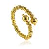 Gilded Coil Ring With Beads The Sparkling, Ring Size: 6 / 16.5, image 