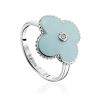 Blue Enamel Diamond Ring The Heritage, Ring Size: 6.5 / 17, image 