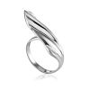 Glossy Feather Motif Adjustable Ring, Ring Size: 6 / 16.5, image 