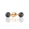 Stylish Black Diamond Stud Earrings, image 