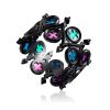 Crown Motif Enamel Smoky Quartz Ring The Gothic, Ring Size: 7 / 17.5, image 