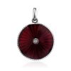 Glossy Round Pendant With Enamel And Diamond The Heritage, image 