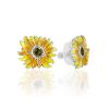 Chic Enamel Earrings "Sunflowers", image 