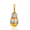 Designer Amber Enamel Matryoshka Pendant The Romanov, image 
