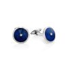 Lustrous Blue Enamel Cufflinks With Diamonds The Heritage, image 