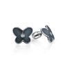 Silver Butterfly Stud Earrings With Enamel And Diamonds The Heritage, image 