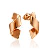 Curl Motif Gilded Earrings The Liquid, image 