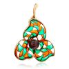 Luminous Enamel Pendant With Cognac Amber The Verona, image 