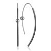 Designer Blackened Threader Earrings The Silk, image 