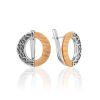 Designer Earring With Natural Wood, image 