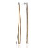 Stunning Bicolor Silver Chain Earrings The Silk, image 