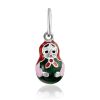 Tiny Enamel Matryoshka Pendant The Romanov, image 