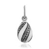 Whimsical Black And White Enamel Egg Pendant The Romanov, image 