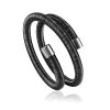 Designer Blackened Spring Cuff Bracelet The Twist, image 