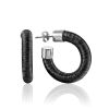 Solid Blackened Hoop Earrings The Twist, image 