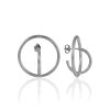 Matte Texture Hoop Earrings In Spherical Design The ICONIC, image 
