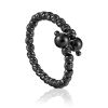 Bold Coiled Ring The Sparkling black edition, Ring Size: 6 / 16.5, image 