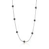 Fabulous Black Pearl Chain Necklace The Oceania, image 