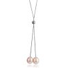 Elegant Tie Necklace With Pearl The Oceania, image 