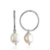 Trendy Hoop Earrings With Pearl The Oceania, image 