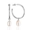 Gorgeous Hoop Earrings With Baroque Pearl The Oceania, image 