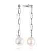 Stylish Chain Earrings With Baroque Pearl The Oceania, image 