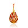 Chic Egg Pendant With Glossy Enamel And Crystals The Romanov, image 