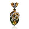 Snake Motif Pendant With Faceted Green Crystal The Romanov, image 