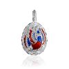 Multicolor Enamel Egg Pendant With Crystals The Romanov, image 