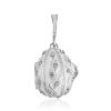 White Enamel Locket Pendant With Tiny Cross The Romanov, image 