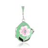 Cute Floral Motif Locket Pendant With Tiny Heart The Romanov, image 