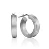 Bold Matte Texture Hoop Earrings The Silk, image 