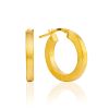 Chunky Gilded Hoop Earrings The Silk, image 