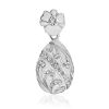 Fabulous White Enamel Egg Shaped Pendant The Romanov, image 