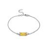 Delicate Chain Bracelet With Natural Amber, image 