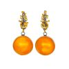 Designer Earrings With Luminous Baltic Amber, image 