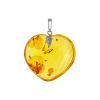 Cute Amber Heart Pendant, image 