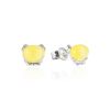 Cute Teddy Bear Amber Earrings, image 