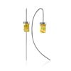 Geometric Design Hook Earrings With Lemon Amber, image 