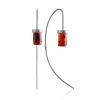 Stylish Threader Earrings With Amber Elements, image 