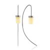 Designer Threader Earrings With Milky Colored Amber, image 